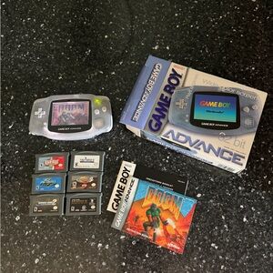 Nintendo Game Boy Advance with modded lit screen